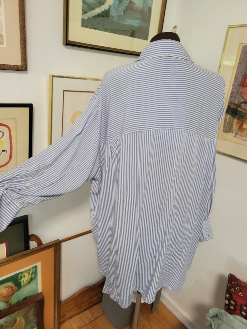 Zara Oversized Striped Shirt Size XL - Picture 3 of 5